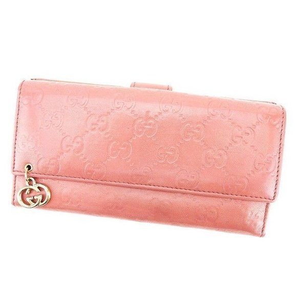 Gucci long pink Wallet ssima leather - Picture 1 of 6